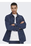 Men Jacket Only&Sons Onssaka 4618 Dark Blue Denim